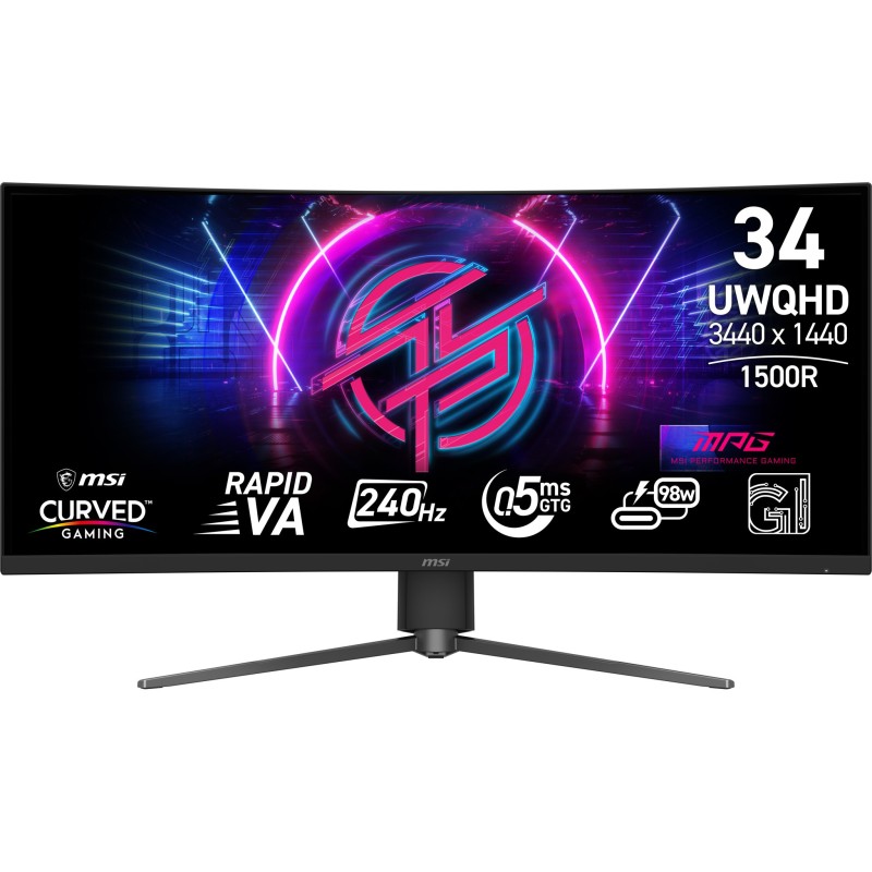 MSI MPG 346CQRF X24 34 VA 3440 x 1440 (UltraWide) HDMI DisplayPort USB-C 240Hz